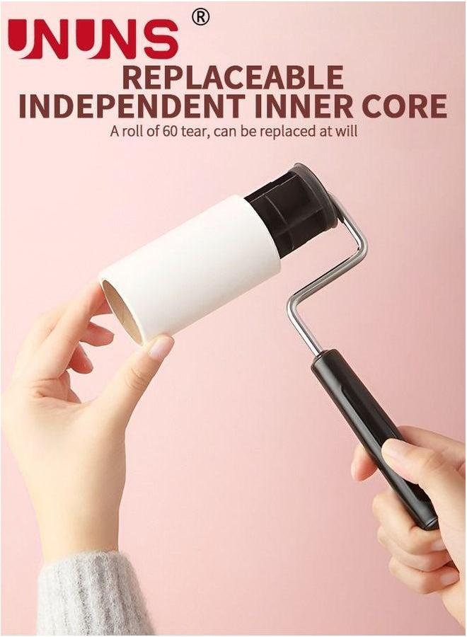UNUNS Lint Roller,Cat Shaped 8cm 60 Sheet Roller Remover Hair Kit,Lint With 3 Interchangeable Rollers,Hair For Couch,Furniture,Carpet,Car Seat,Reusable Pet - Image 4