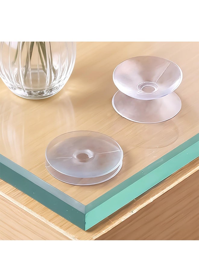 10PCS Double Sided Suction Cups, 1.18 Inch PVC Suction Cups for Glass Table, Mini Suctions Cup Plates, Clear Heavy Duty Suctions Cup for Window Mirrors - Image 2