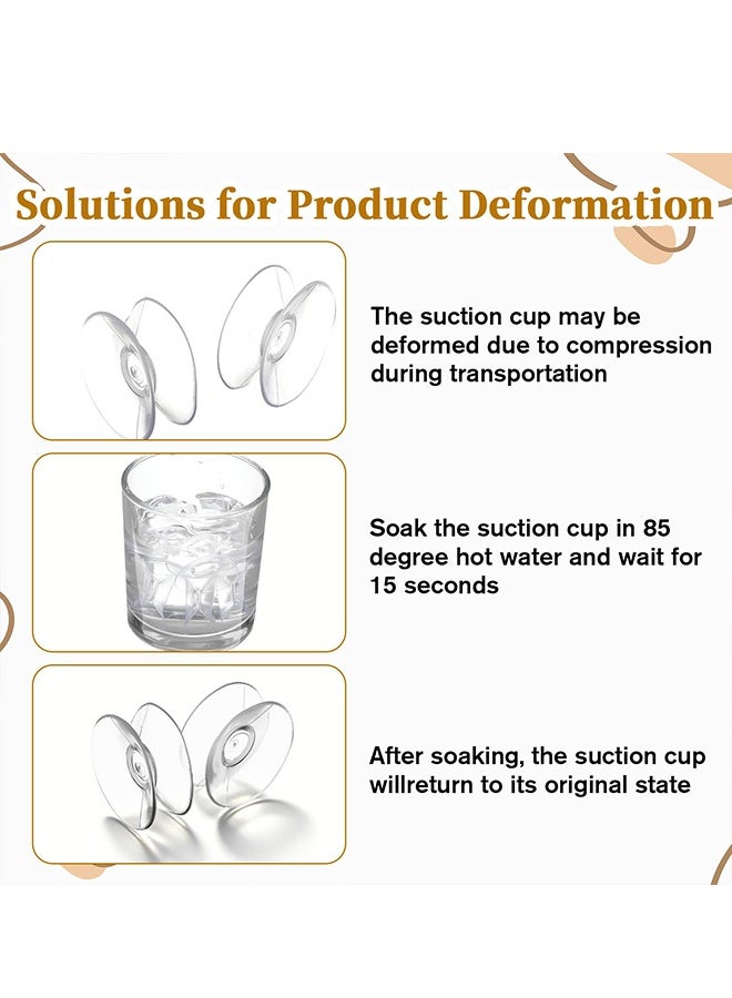 10PCS Double Sided Suction Cups, 1.18 Inch PVC Suction Cups for Glass Table, Mini Suctions Cup Plates, Clear Heavy Duty Suctions Cup for Window Mirrors - Image 4
