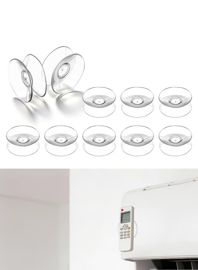 10PCS Double Sided Suction Cups, 1.18 Inch PVC Suction Cups for Glass Table, Mini Suctions Cup Plates, Clear Heavy Duty Suctions Cup for Window Mirrors - Image 1