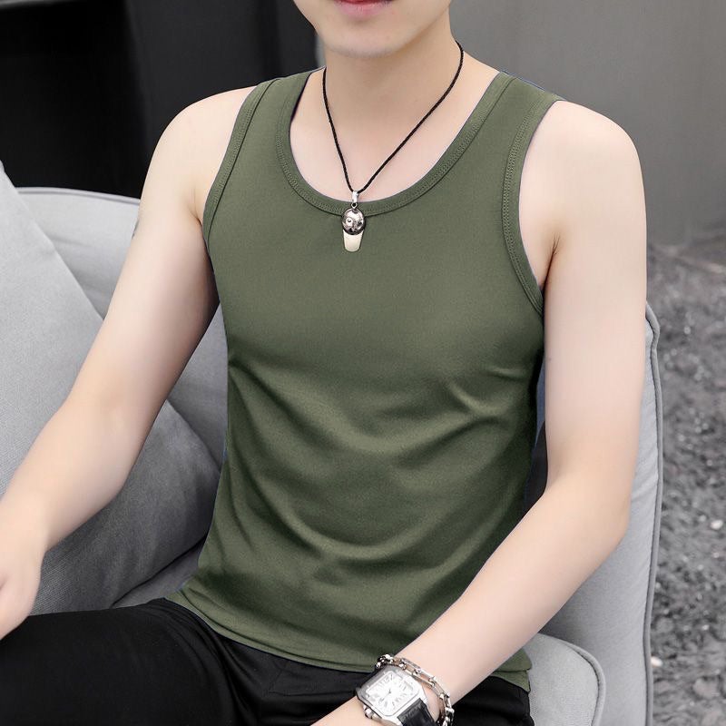 Trendy Versatile Slim-fit Mens Vest vest white  - Image 4