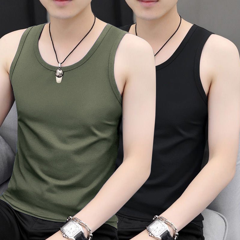 Trendy Versatile Slim-fit Mens Vest vest white  - Image 2