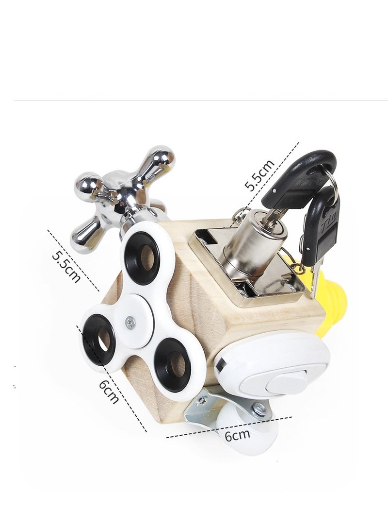 عام لعبة مكعبات الحواس للأطفال - مثالية للسفر ومناسبة للأطفال بين عمر 1-3 سنوات، وتعتبر لعبة تعليمية مثالية للتعلم المبكر وتحدي الألغاز والتعلم بمنهج مونتيسوري. - Image 5