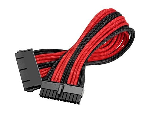 Thermaltake TtMod Sleeve Extension Power Supply Cable Kit ATX/EPS/8-pin PCI-E/6-pin PCI-E with Combs, Red/Black AC-033-CN1NAN-A1 - Image 2