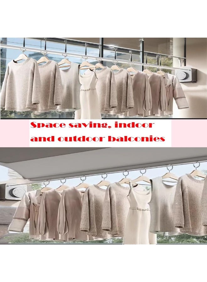 Bukela Retractable Clothesline Indoor, Wall Mounted Clothes Dryer Rope, Stainless Steel, 17 Ft Indoor Outdoor - Image 3