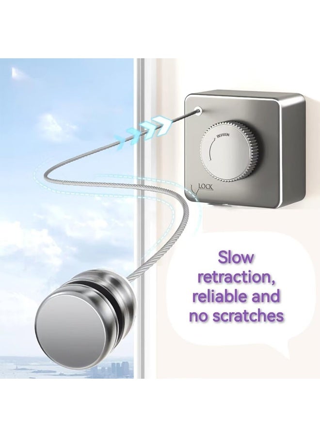 Bukela Retractable Clothesline Indoor, Wall Mounted Clothes Dryer Rope, Stainless Steel, 17 Ft Indoor Outdoor - Image 5