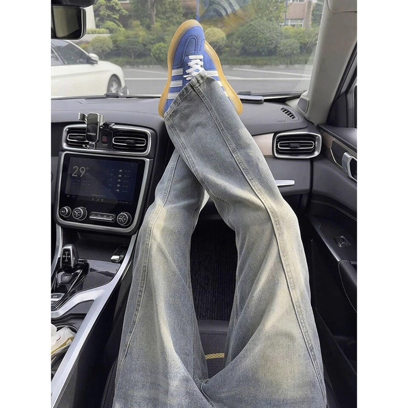 Unisex Classic Denim Jeans Loose Fit Daily Outdoor Wear - Image 2