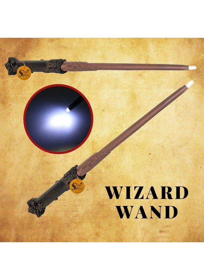 Sage Square Sage Square Classic LED Illuminating Handcrafted Harry The Boy Who Lived Magic Wizard Sorcerer's Potter Wand, Elegant Stick Collectible Cum Cosplay Accessory (34 Cms Long), Multicolor  - Image 2
