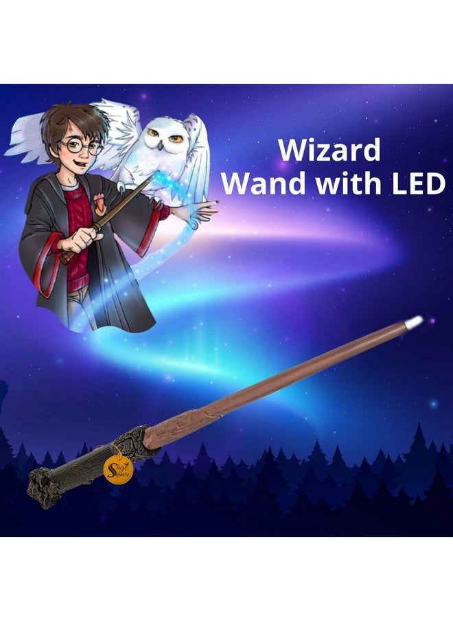 Sage Square Sage Square Classic LED Illuminating Handcrafted Harry The Boy Who Lived Magic Wizard Sorcerer's Potter Wand, Elegant Stick Collectible Cum Cosplay Accessory (34 Cms Long), Multicolor  - Image 4