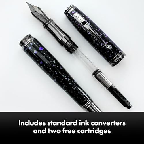 Monteverde Invincia Vega Starlight Purple Fountain Pen - Fine Nib, Artistic Design, Precision Writing Instrument - Image 4