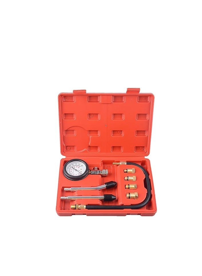 PROMASS Car Petrol Engine Compression Tester Kit Universal Push On Gauge Set  - Image 1