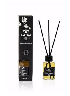 فواحة عطر بأعواد مع عيدان بخور برائحة الزهور البيضاء 50مل