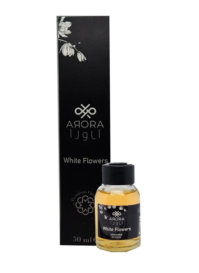أرورا - فواحة عطر بأعواد مع عيدان بخور برائحة الزهور البيضاء 50مل - Image 1