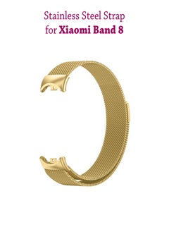 Waldic Steel Strap Replacement Band For Xiaomi Mi Band 8 - Gold  - Image 1