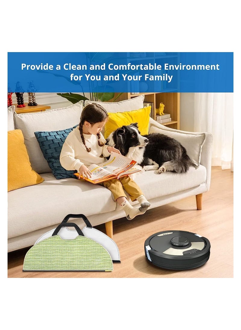 SYOSI - 6 Pack Vacuum Mop Replacement Pads for Shark RV2610WA AV2610WA RV2410WD AI Ultra 2- in-1 Robot Vacuum Washable Reusable Replacement Microfiber Soft Pads - Image 1