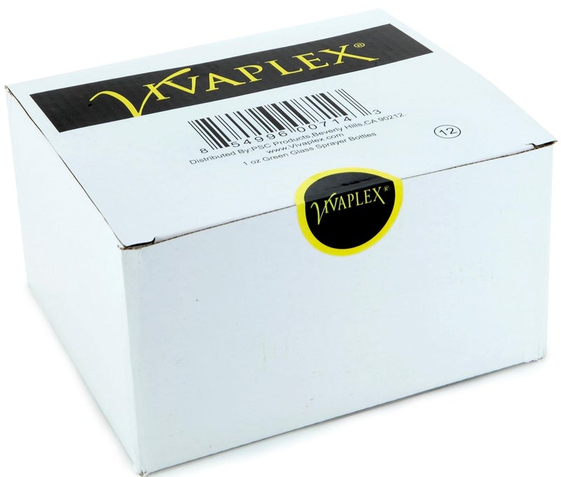 Vivaplex زجاجات فيفابلكس 12 خضراء سعة 1 أونصة مع بخاخات رذاذ دقيقة سوداء - Image 2