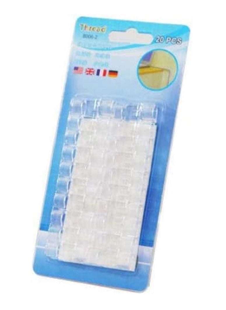 Generic - 20 pcs Transparent Self Adhesive Cable Clips Wire Organizer Wire Holder for Car Home Office - Image 1