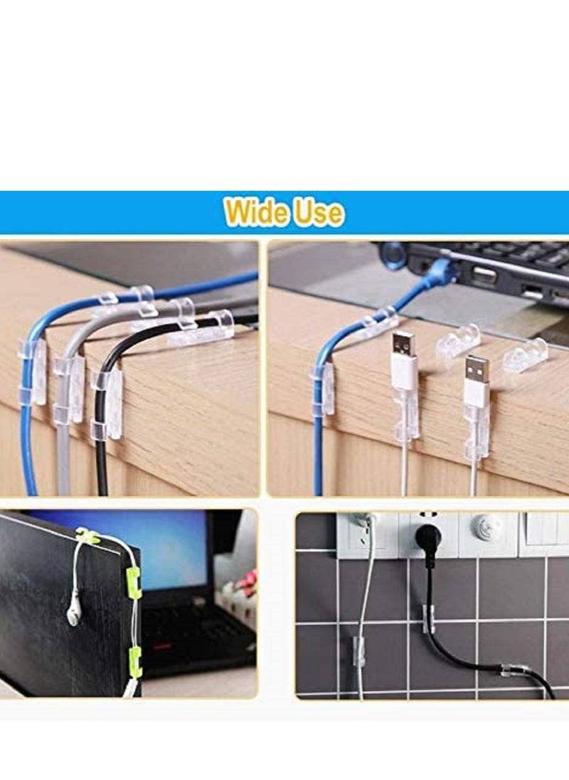 Generic - 20 pcs Transparent Self Adhesive Cable Clips Wire Organizer Wire Holder for Car Home Office - Image 1