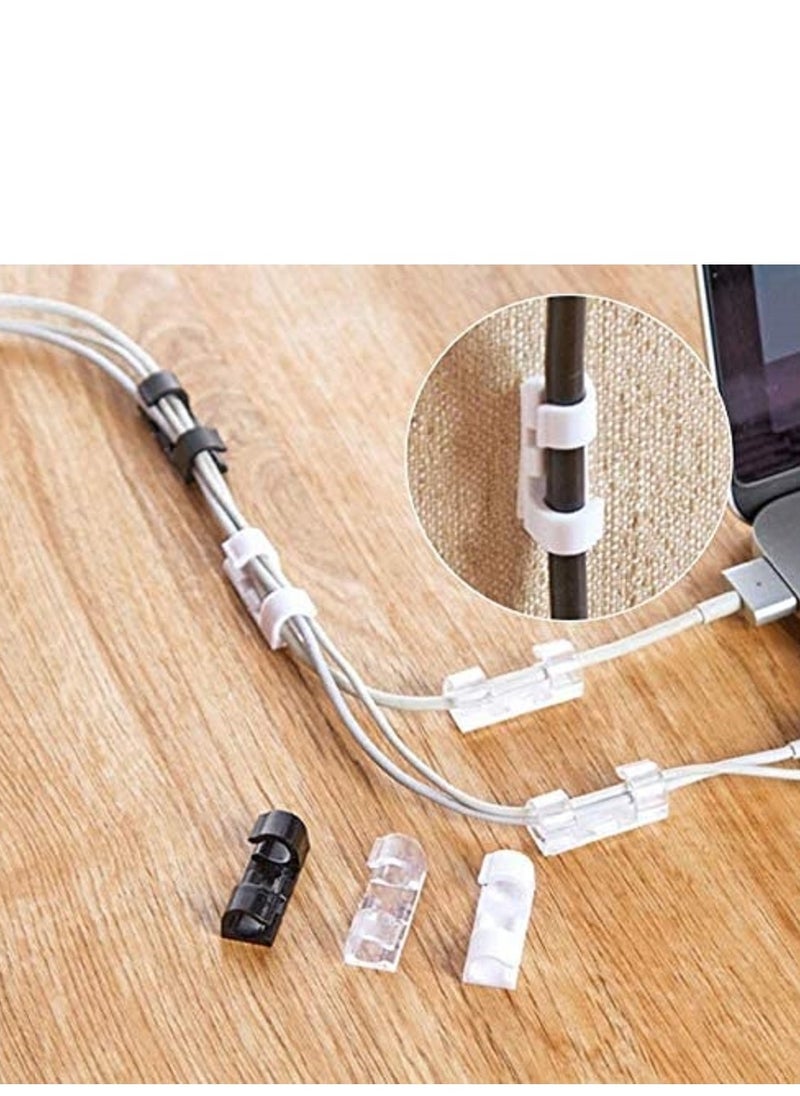 Generic - 20 pcs Transparent Self Adhesive Cable Clips Wire Organizer Wire Holder for Car Home Office - Image 1