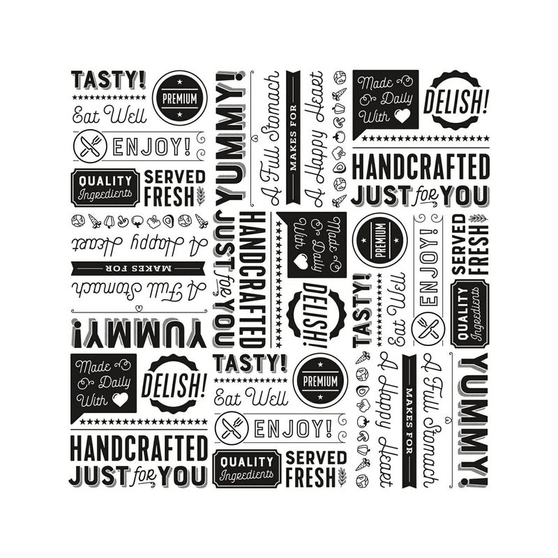 Get G.E.T. P-GT-1212-W 12" x 12" White Food Word Text Grease-Resistant Food-Safe Wrap Paper, Deli Wrap, Clipper Mill (1000 Pieces) - Image 2