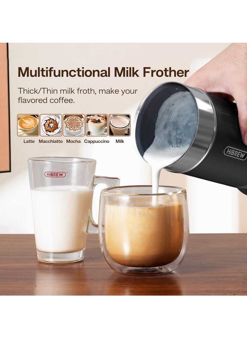 HiBREW HiBREW Electric Milk Frother, Automatic Milk Steamer Foamer for Cold/Hot Chocolate Latte Cappuccino, 3 in 1 Milk Heater Warmer 300ml 450W M1A  - Image 2