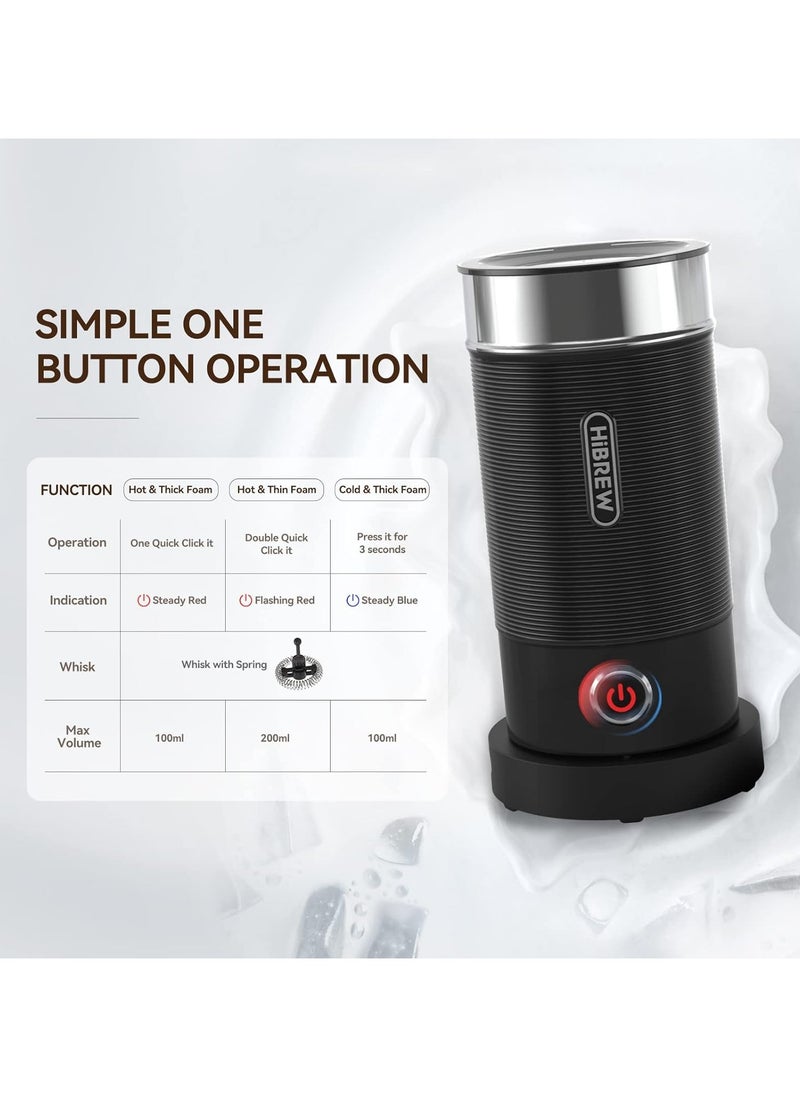 HiBREW HiBREW Electric Milk Frother, Automatic Milk Steamer Foamer for Cold/Hot Chocolate Latte Cappuccino, 3 in 1 Milk Heater Warmer 300ml 450W M1A  - Image 3