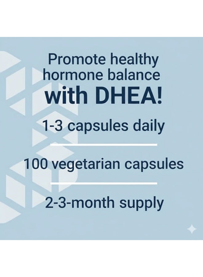 Life Extension DHEA 25 mg - Hormone Balance u0026 Healthy Aging Support - Promotes Optimal Hormone Levels, Immune u0026 Cardiovascular Health - Non-GMO, Gluten-Free, 100 Vegetarian Capsules - Image 2