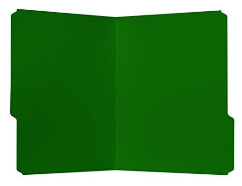 The File King 1/3 Cut Dark Green File Folders Letter Size - 100 Pack | Colored Manilla Folders 8.5 x 11 | USA Made | Assorted 3 Tab Color Manila File Folder | Office Supplies | Basic Filing Folder - Image 3