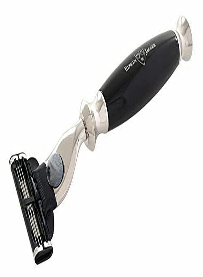 Edwin Jagger Chrome Plated Handle For a Mach3 Razor Cartridge (Imitation Ebony) - Image 3