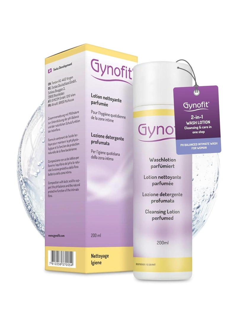 Gynofit Gynecological Cleansing Lotion Unperfumed Cleans and Protects 200ml - Image 3