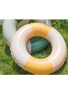 Goolsky 1pc Retro Striped Inflatable PVC Swimming Ring, Water Floating Ring, Suitable For Swimming Training, Water Fun, Pool Party(70#)  - Image 2