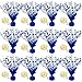 LAIAMER 12 Pack Metallic Foil Spray Centerpiece Star Table Decoration Burst Table Centerpieces for Birthday Graduation Wedding Anniversary Holiday Party Supplies Decor Blue - Image 2
