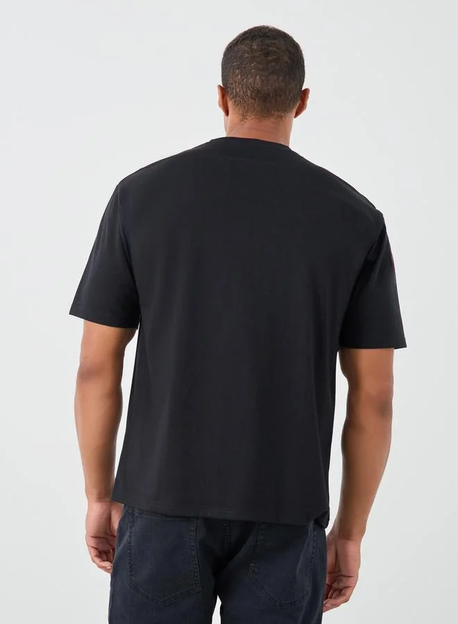 Styli Styli Slogan Print Crew Neck Oversized T-Shirt