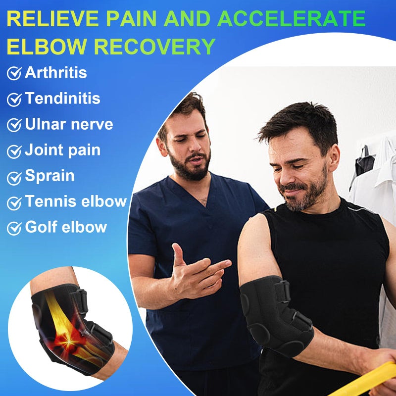 Yasdyri Elbow Brace for Ulnar Nerve Entrapment Splint, Elbow Splint, Cubital Tunnel Brace for Sleeping, Cubital Tunnel Syndrome Adjustable Stabilizer Elbow Support Fits for Men and Women 1 PCS - Image 4