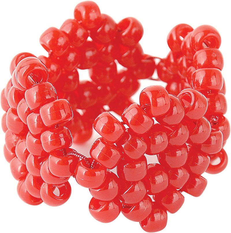The Beadery - 9x6mm Barrel Pony Bead, Red - 900 Pieces - 750V067 - Image 2