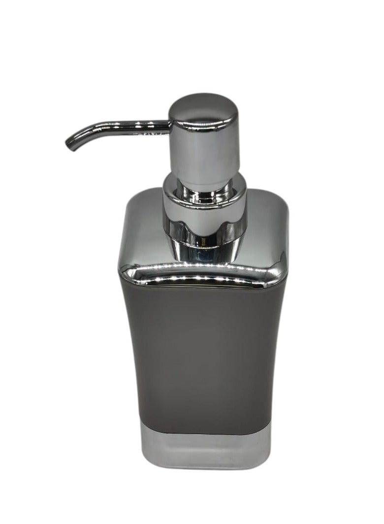 أي كي دي سي موزع صابون سائل سيراميكي من AKDC للحمام وحوض المطبخ، موزع صابون أطباق مع مضخة سهلة الضغط - 400 مل - أسود وذهبي - Image 1