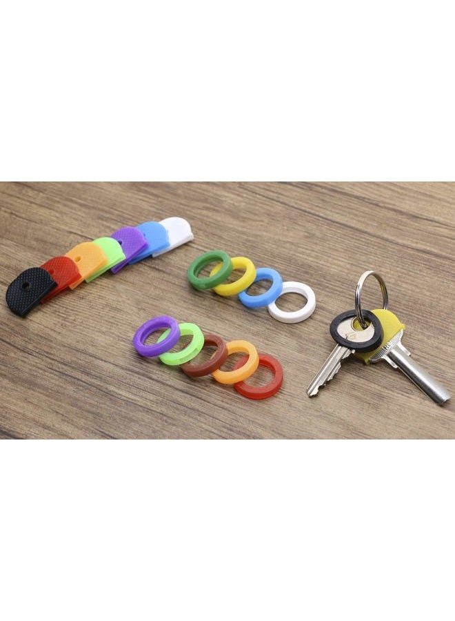 Mini Skater Silicone Key Cap Key Tag Cover Ring Multicolor Rubber Key Identifier For House Home Key Organization Identify, 2 Different Style, 18PCS - Image 2