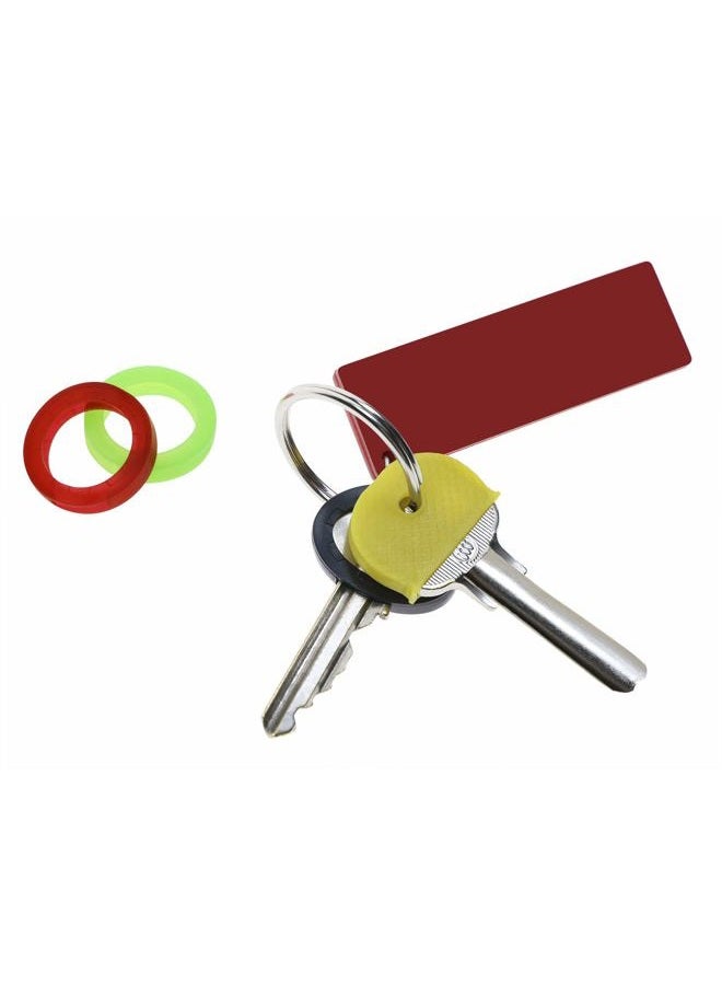 Mini Skater Silicone Key Cap Key Tag Cover Ring Multicolor Rubber Key Identifier For House Home Key Organization Identify, 2 Different Style, 18PCS - Image 5