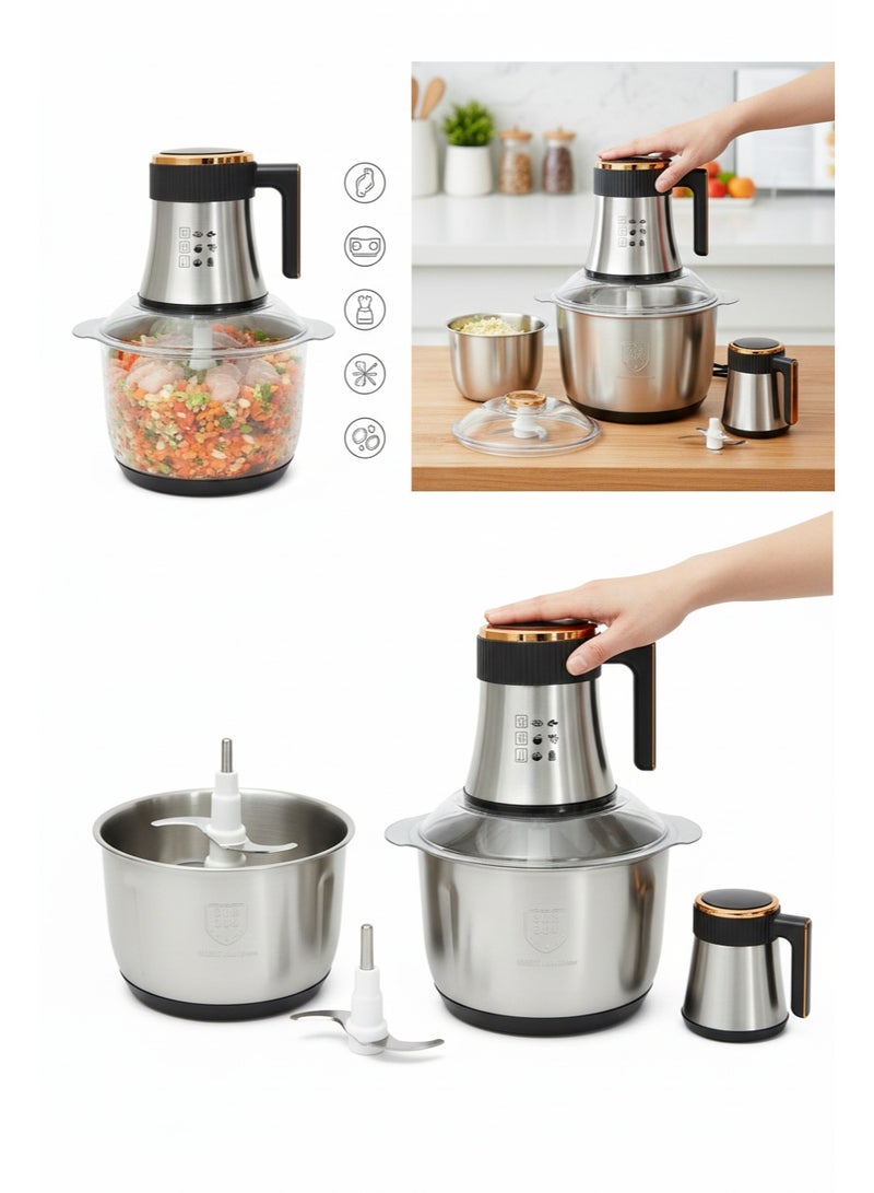 Electric Meat Grinder 1000W – 5 Sharp Blades, 4 Speeds – 5L Stainless Steel Bowl for Food Preparation - Image 2
