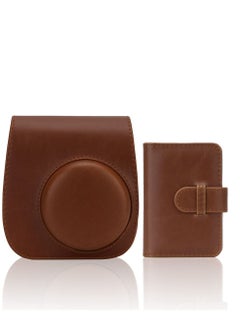 Y&D Instant Camera Case Compatible with for Fujifilm Instax Mini 11/9/8/8+ PU Leather Bag Pocket and Adjustable Shoulder Strap Photo Album (Brown)  - Image 1
