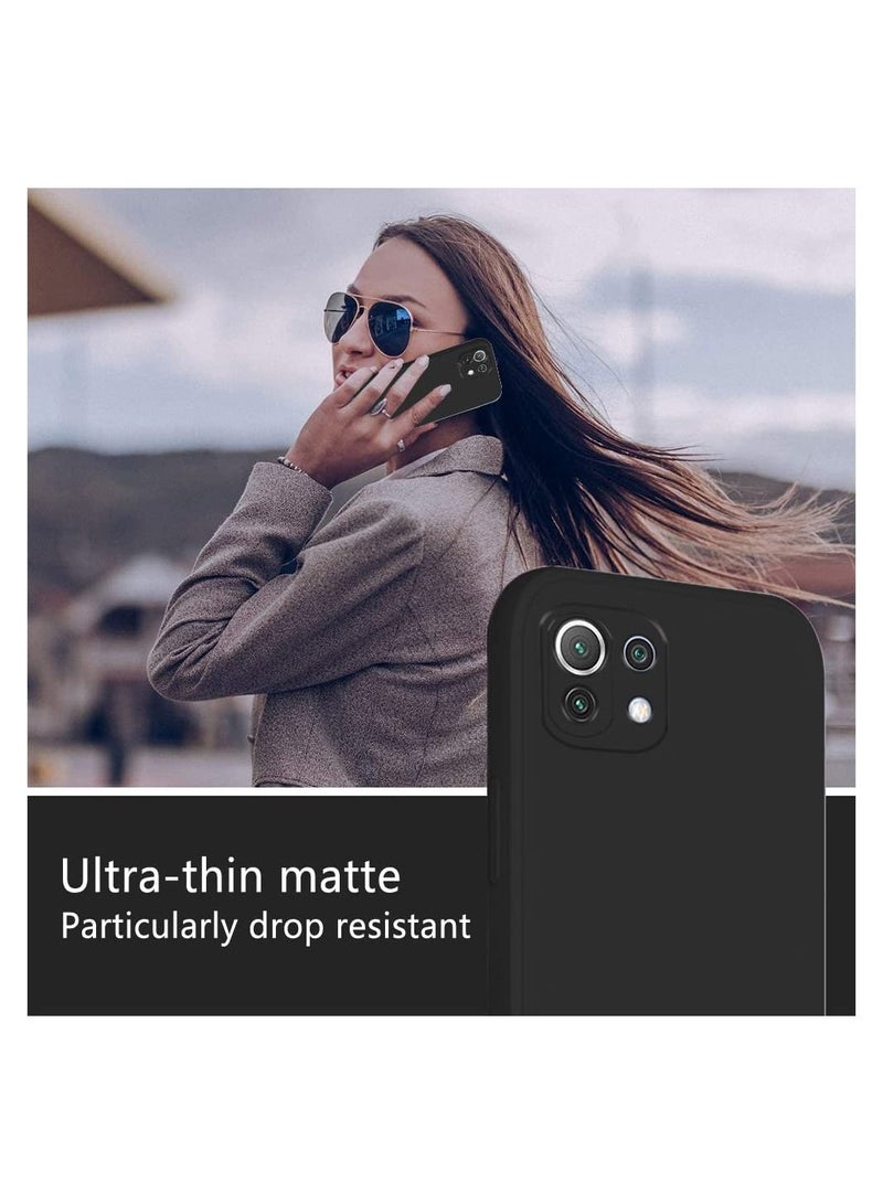 IAF Xiaomi Mi 11 Silicone Case Silky-Soft Touch Full-Body Protective Case, Shockproof & Protection for Each Lens Cover Case For ( Xiaomi Mi 11, Black) - Image 2