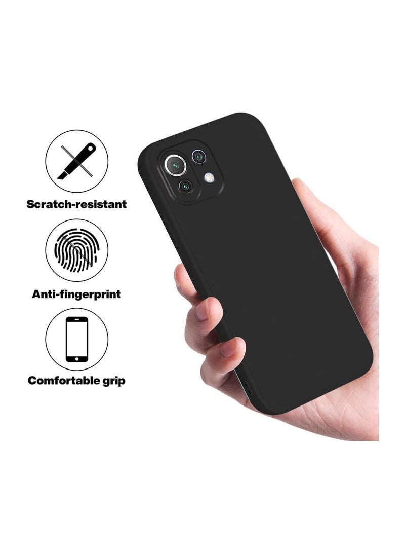 IAF Xiaomi Mi 11 Silicone Case Silky-Soft Touch Full-Body Protective Case, Shockproof & Protection for Each Lens Cover Case For ( Xiaomi Mi 11, Black) - Image 3