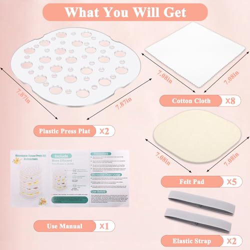 Catcan Microwave Flower Press Kit 4 Layers Quickly Flower Pressing Kit for Adults to Quickly Making Plant Specimens Used for DIY Art Crafts in Nature Plants Flowers8 x 8 inch - Image 5