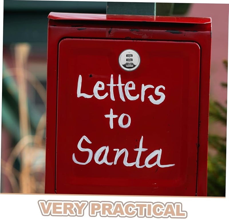 STOBOK قفل صندوق بريد أسود مركب مع قرص كلمة مرور لتخزين آمن وسهل التركيب - Image 4