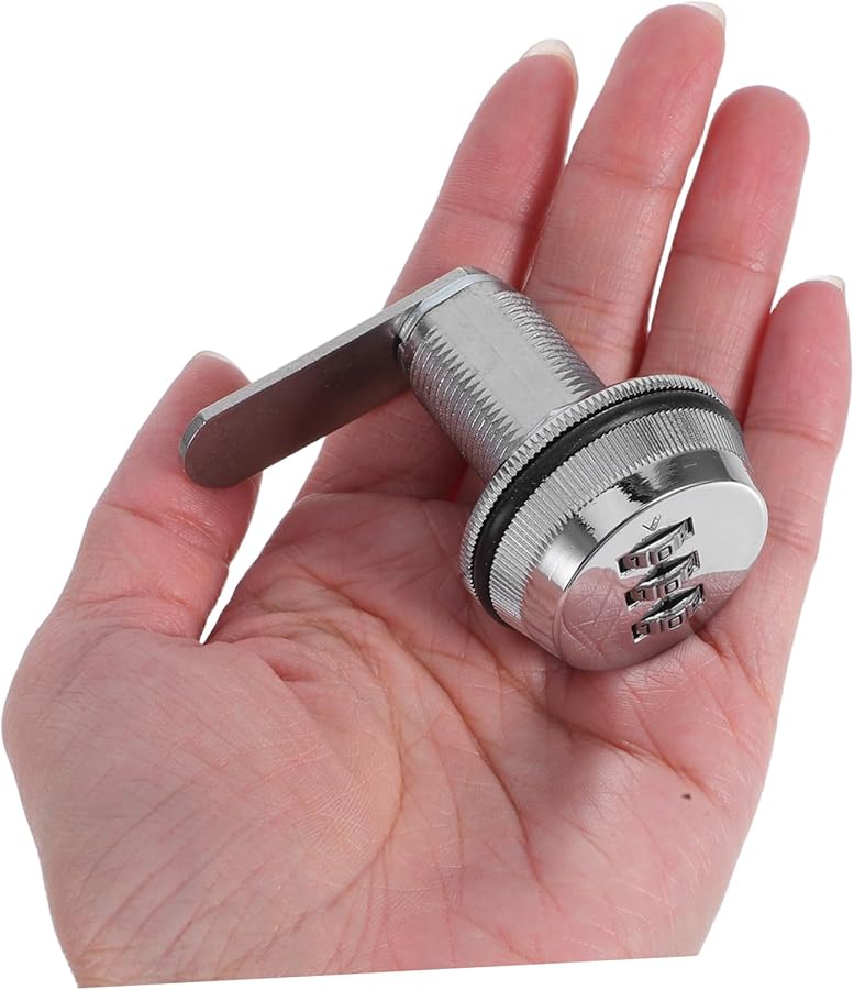 STOBOK قفل صندوق بريد أسود مركب مع قرص كلمة مرور لتخزين آمن وسهل التركيب - Image 5