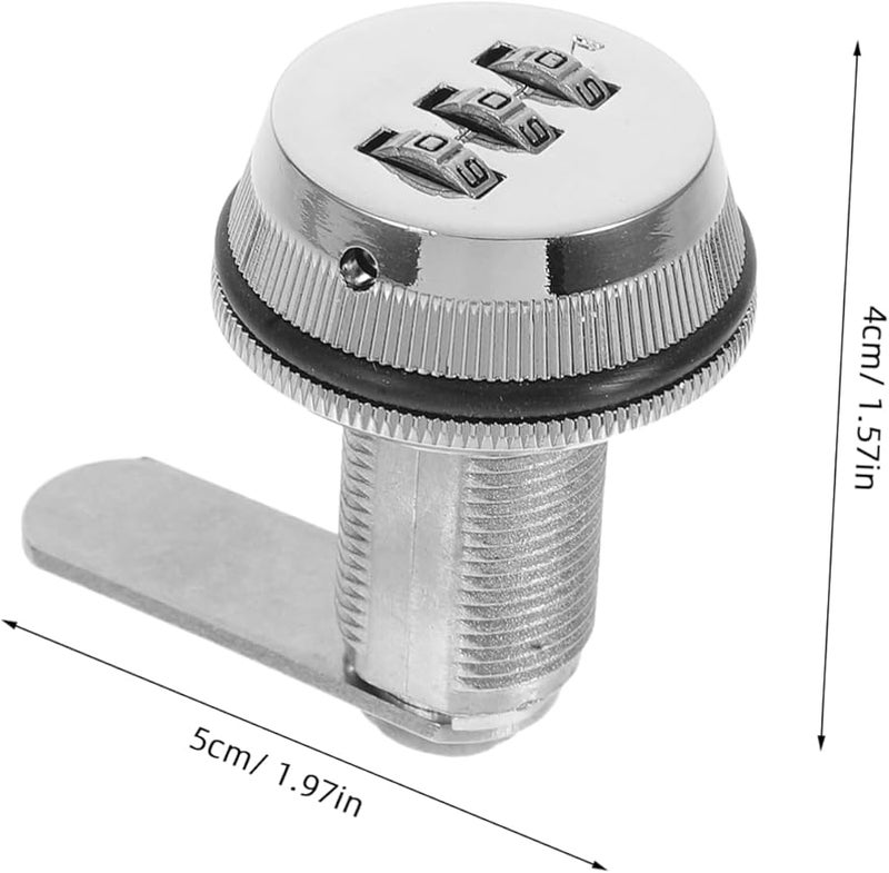 STOBOK قفل صندوق بريد أسود مركب مع قرص كلمة مرور لتخزين آمن وسهل التركيب - Image 3