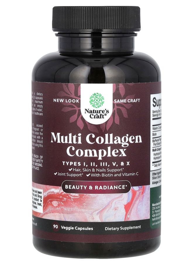 Nature's Craft Multi Collagen Complex  90 Veggie Capsules 