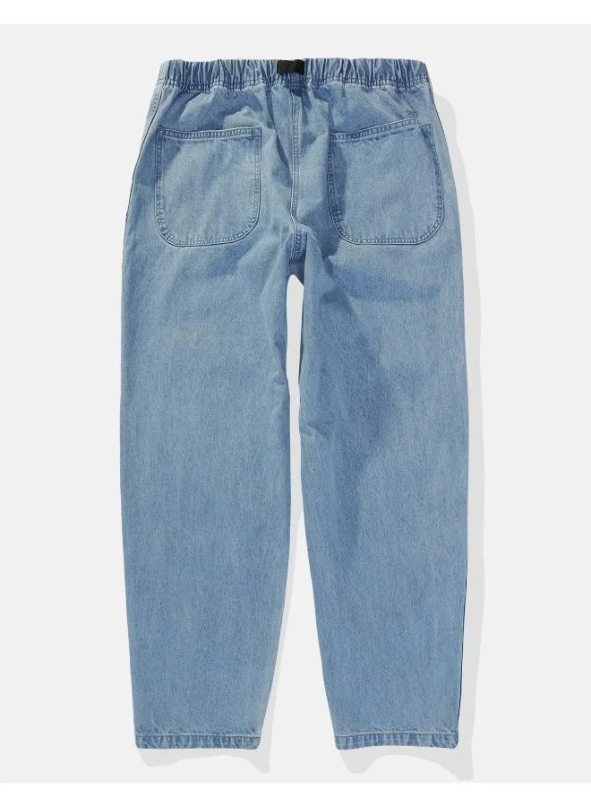 American Eagle Loose Jean Wide Leg Elastic Waistband Jeans