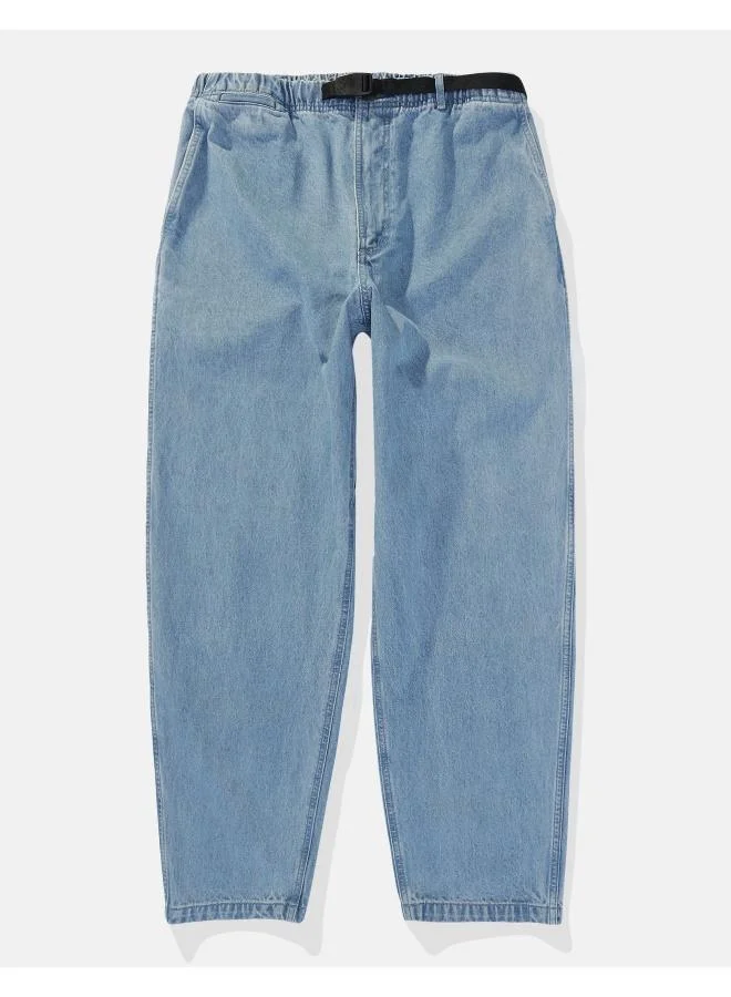 American Eagle Loose Jean Wide Leg Elastic Waistband Jeans