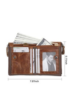 KASTWAVE Mens Wallet, Vidence Leather Wallet for Men Slim RFID Blocking Wallet with 7 Card Slots Coin Pocket, Flip Wallet with Banknote Compartments, Ideal for Travel  - Image 3